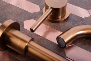 Bateria prysznicowa Rea Bateria Podtynkowa REA LUNGO Miedziana Szczotkowana Długa + BOX 2