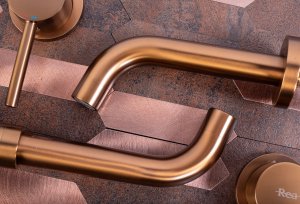 Bateria prysznicowa Rea Bateria Podtynkowa REA LUNGO Miedziana Szczotkowana Długa + BOX 3