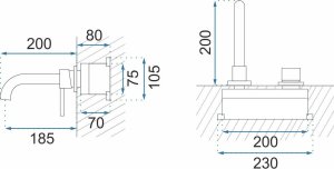 Bateria prysznicowa Rea Bateria Podtynkowa REA LUNGO Miedziana Szczotkowana Długa + BOX 9