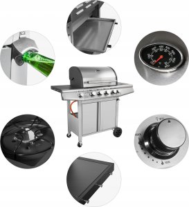 Heckermann Grill gazowy Heckermnn AG-SR4D-1SS 11