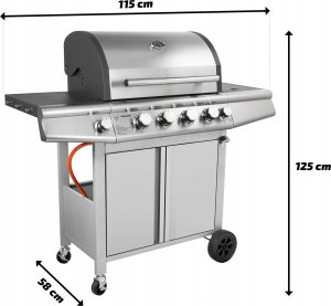 Heckermann Grill gazowy Heckermnn AG-SR4D-1SS 12