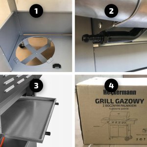 Heckermann Grill gazowy Heckermnn AG-SR4D-1SS 14