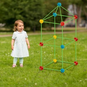 Heckermann Zabawka klocki konstrukcyjne + płachta Heckermann HC-060C-3 Składany namiot dla dzieci 4