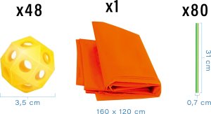Heckermann Zabawka klocki konstrukcyjne + płachta Heckermann HC-060C-3 Składany namiot dla dzieci 7