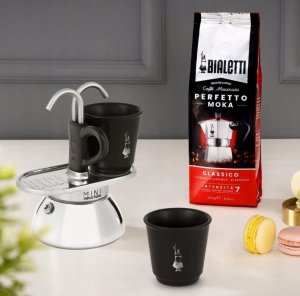 Kawiarka Bialetti Bialetti - Set Mini Express Induction 2tz Czarna + 2 filiżanki 2
