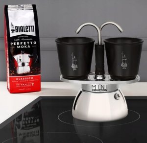 Kawiarka Bialetti Bialetti - Set Mini Express Induction 2tz Czarna + 2 filiżanki 3