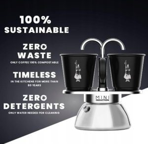 Kawiarka Bialetti Bialetti - Set Mini Express Induction 2tz Czarna + 2 filiżanki 4
