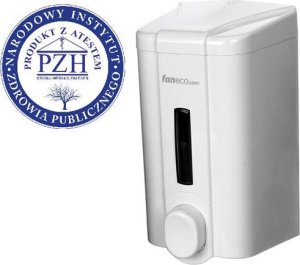 Dozownik do mydła FANECO Dozownik mydła w płynie 1l z atestem FANECO BIAŁY 2