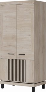 Bog Fran Szafa pokojowa na ubrania wąska Garderoba 90 cm Dąb Lamele Loft MATI MI10 2