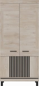Bog Fran Szafa pokojowa na ubrania wąska Garderoba 90 cm Dąb Lamele Loft MATI MI10 4