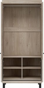 Bog Fran Szafa pokojowa na ubrania wąska Garderoba 90 cm Dąb Lamele Loft MATI MI10 5