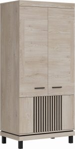 Bog Fran Szafa pokojowa na ubrania wąska Garderoba 90 cm Dąb Lamele Loft MATI MI10 6