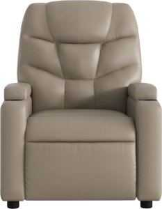 vidaXL Elektryczny fotel rozkładany, cappuccino, obity sztuczną skórą 8
