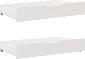 vidaXL vidaXL Rama łóżka bez materaca, biała, 90x200 cm, lite drewno sosnowe 6