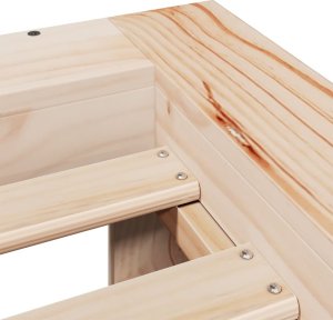 vidaXL Rama łóżka bez materaca, 75x190 cm, lite drewno sosnowe 10