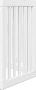 vidaXL vidaXL Składana bramka zabezpieczająca dla psa, 3 panele, biała, 150cm 5