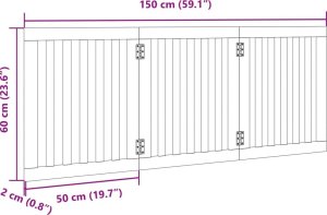 vidaXL vidaXL Składana bramka zabezpieczająca dla psa, 3 panele, biała, 150cm 9