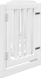 vidaXL vidaXL Składana bramka dla psa, z drzwiami, 6 paneli, biała, 300 cm 5