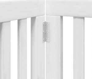 vidaXL vidaXL Składana bramka dla psa, z drzwiami, 6 paneli, biała, 300 cm 8