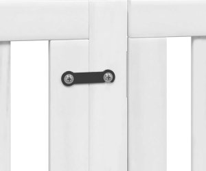 vidaXL vidaXL Składana bramka dla psa, z drzwiami, 6 paneli, biała, 300 cm 9