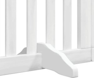 vidaXL vidaXL Składana bramka dla psa, z drzwiami, 6 paneli, biała, 300 cm 10