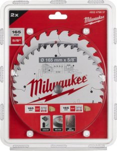 Milwaukee Cutting disc 165x15.87mm, 24 teeth, 40 teeth. Milwaukee (for battery tool) (4932471311, 4932471312) 2PCS. 1