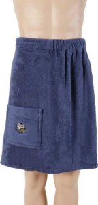 JetWorld Kilt do sauny dla mężczyzn 55×150 cm, niebieski, z bawełny 4