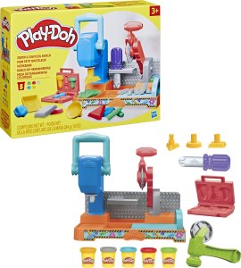 Play-Doh PLAY-DOH playset Stamp n saw tool bench 7