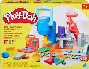 Play-Doh PLAY-DOH playset Stamp n saw tool bench 8
