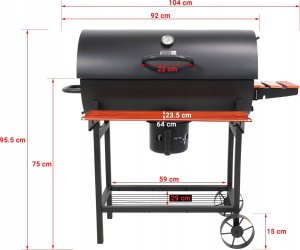 Palenisko ogrodowe Toya LUND CHARCOAL GRILL WITH LID GRID 71x34.5cm 9