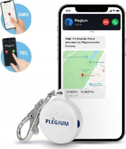 Plegium Smart Emergency Button Wearable – smart personal alarm, white 1