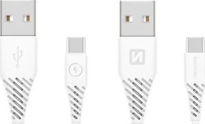 Kabel USB Swissten USB-A - USB-C 1.5 m Biały (71504400) 2