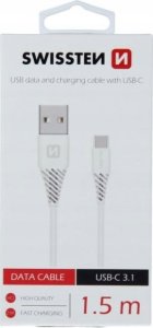 Kabel USB Swissten USB-A - USB-C 1.5 m Biały (71504400) 4