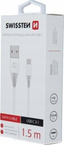 Kabel USB Swissten USB-A - USB-C 1.5 m Biały (71504400) 5