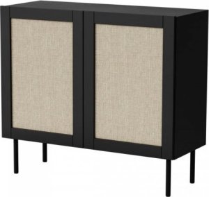 Cama Meble Komoda JUTA 2D 100x39,5x90 czarny + linol calabria 1