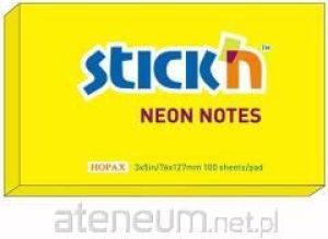 Stickn Notes samoprzylepny żółty neon (205543) 1