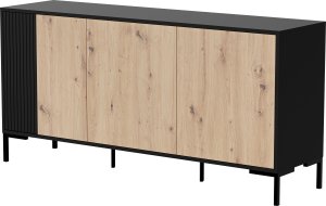 Cama Meble Komoda MERCI 151x40x74 czarny/dąb artisan 1
