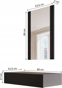 Triton Toaletka z lustrem PAFOS 80x41,6x100 biały mat 6