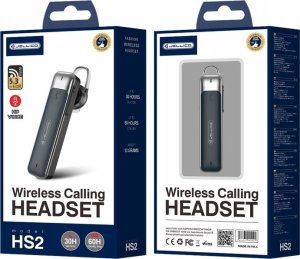 Słuchawki Jellico Bezprzewodowy zestaw słuchawkowy Bluetooth 5.0 Słuchawka Jellico HS2 Czarny 5