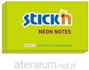 Stickn Notes samoprzylepny zielony neon (205542) 1