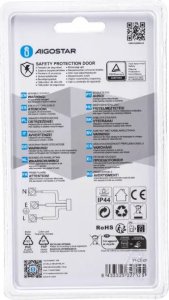 Aigostar  Wodoodporne gniazdo 16A czarna Niemiecka wodoodporna wtyczka z wymiennym przewodem 16A czarna 4