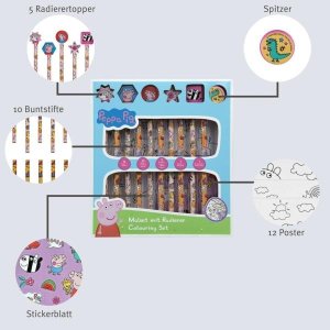 Undercover Zestaw do Kolorowania z Naklejkami, 29el. Świnka 2