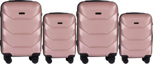 Wings Wings Zestaw walizek podróżnych 2S+2XS PEACOCK 148 Rose Gold 1
