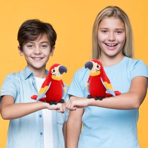 Retoo GADAJĄCA PAPUGA INTERAKTYWNA POWTARZA TAŃCZY MÓWI PRZEDRZEŹNIACZ MASKOTKA 11
