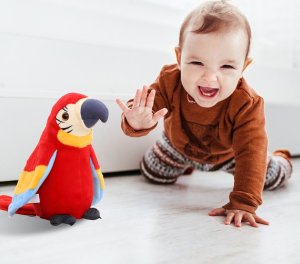 Retoo GADAJĄCA PAPUGA INTERAKTYWNA POWTARZA TAŃCZY MÓWI PRZEDRZEŹNIACZ MASKOTKA 13