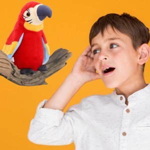 Retoo GADAJĄCA PAPUGA INTERAKTYWNA POWTARZA TAŃCZY MÓWI PRZEDRZEŹNIACZ MASKOTKA 15
