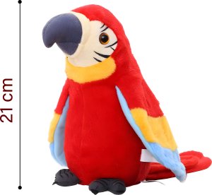 Retoo GADAJĄCA PAPUGA INTERAKTYWNA POWTARZA TAŃCZY MÓWI PRZEDRZEŹNIACZ MASKOTKA 16