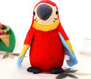 Retoo GADAJĄCA PAPUGA INTERAKTYWNA POWTARZA TAŃCZY MÓWI PRZEDRZEŹNIACZ MASKOTKA 4