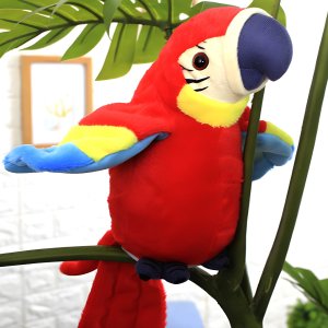 Retoo GADAJĄCA PAPUGA INTERAKTYWNA POWTARZA TAŃCZY MÓWI PRZEDRZEŹNIACZ MASKOTKA 6