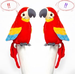 Retoo GADAJĄCA PAPUGA INTERAKTYWNA POWTARZA TAŃCZY MÓWI PRZEDRZEŹNIACZ MASKOTKA 8